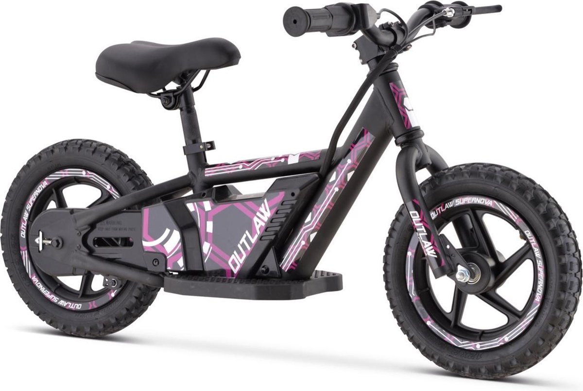 Outlaw elektrische loopfiets 24V lithium met 16 ”wielen - roze