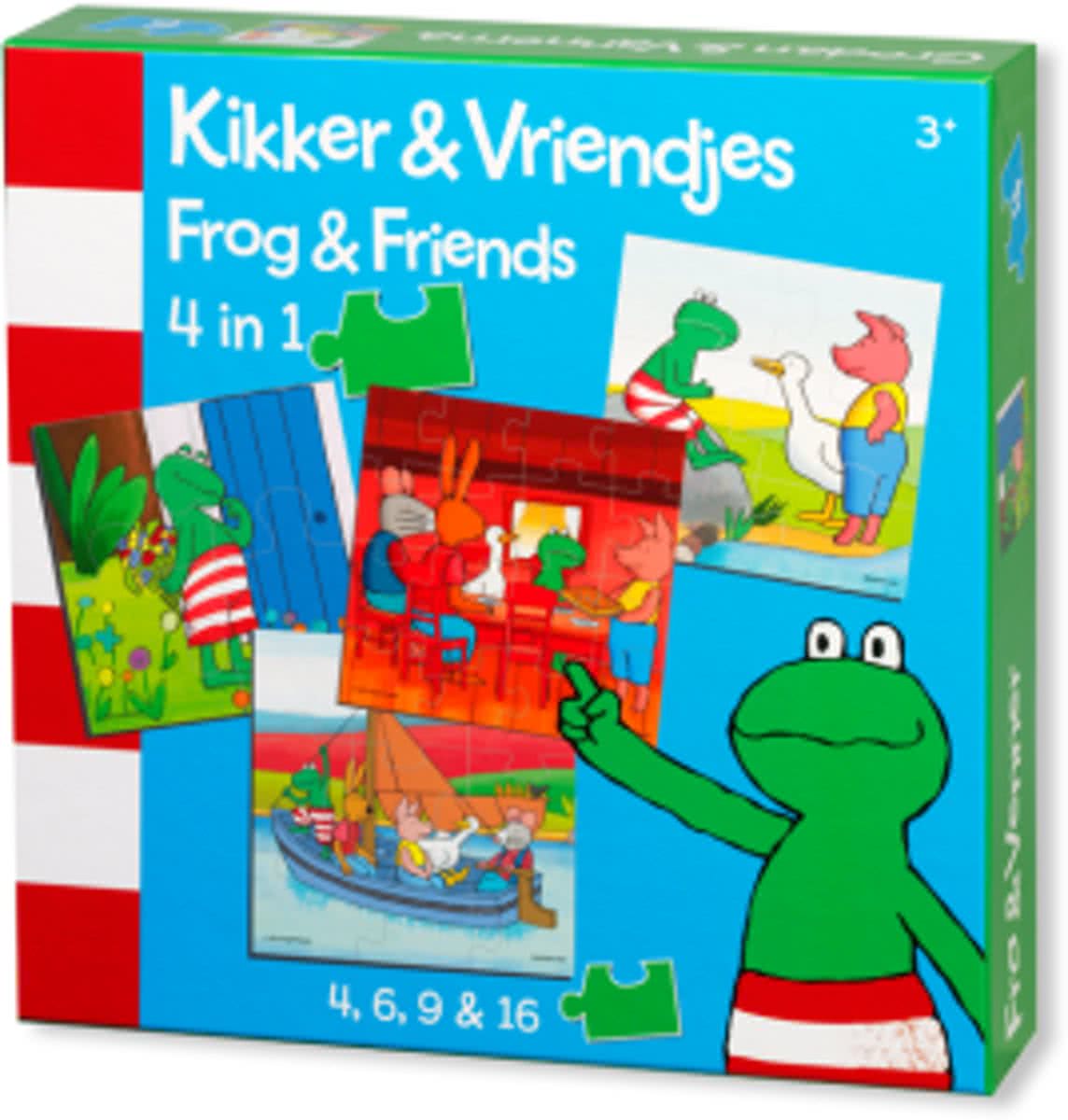 Kikker & Vriendjes 4-in-1 Puzzel