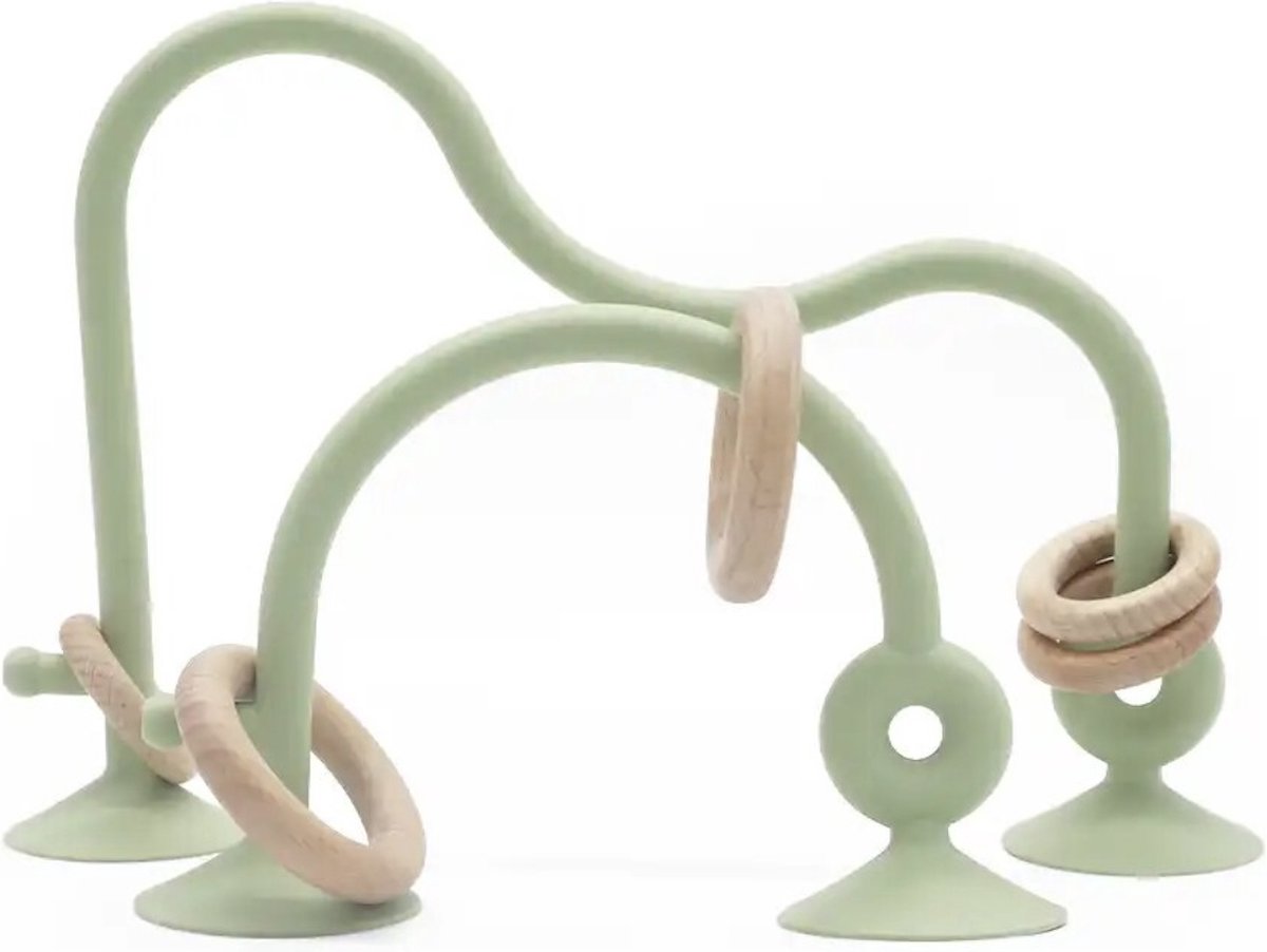 KimDo - Kinderstoel speelgoed met zuignap - Groen - Speeltje - Baby - Educatief - Montessori - Doolhof - Bijtring - Bijtspeelgoed