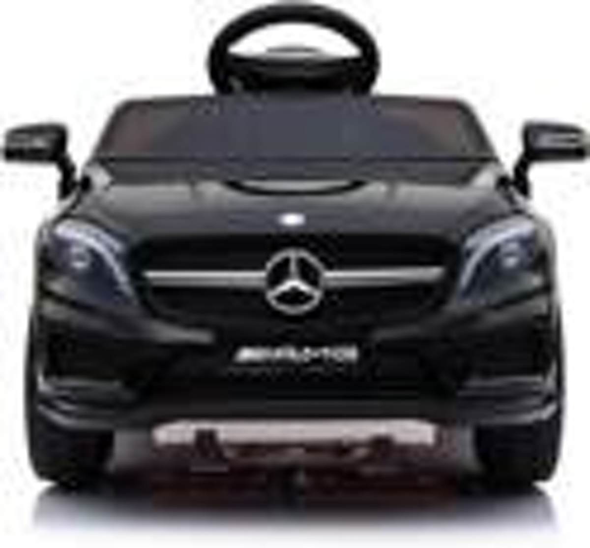 Kinder auto Mercedes GLA 45 AMG zwart 12v Afstandsbediening / VERING / MP3 / DEURTJES / VERLICHTING VOLL OPTIES