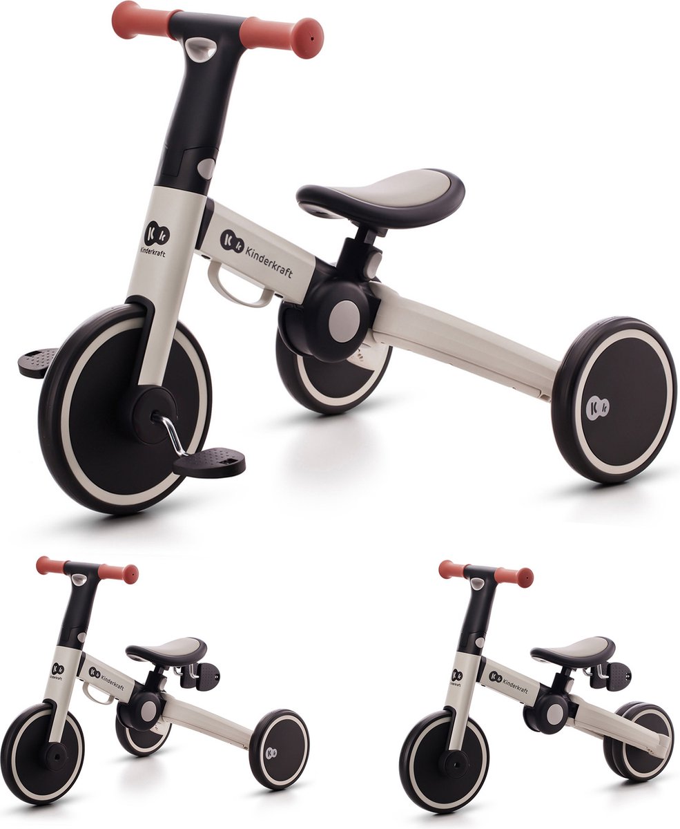 Kinderkraft 4Trike Vouw driewieler - Loopfiets - Balance Bike - Silver Grey