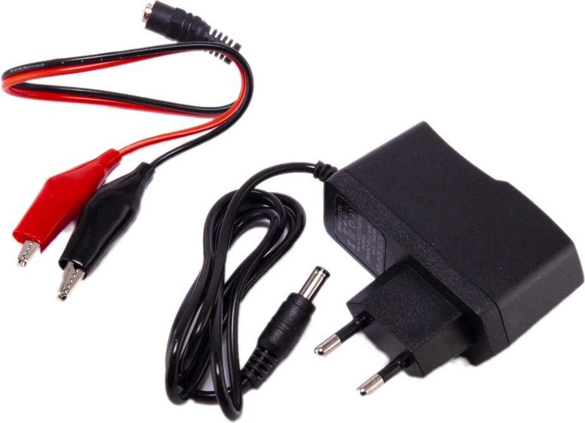 Universele 12V acculader - druppelader - oplader 5.5 x 2.1mm voor elektrische kinderauto - kindermotor - kinderquad - kindertractor - accuvoertuig