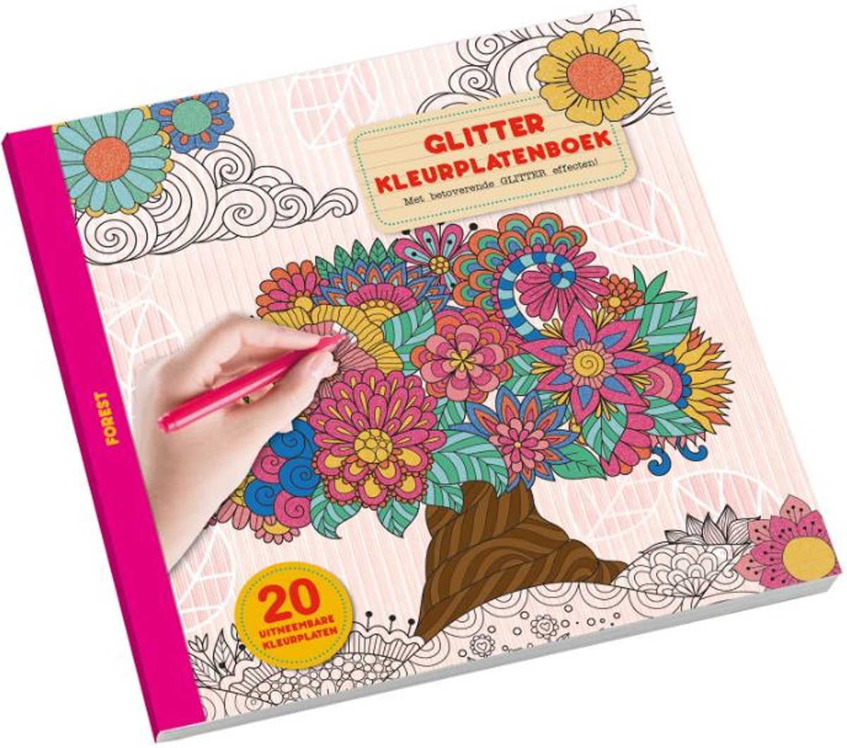 Kinderboeken Image Books Hobbyproducten - Glitterkleurboek Forest 6+