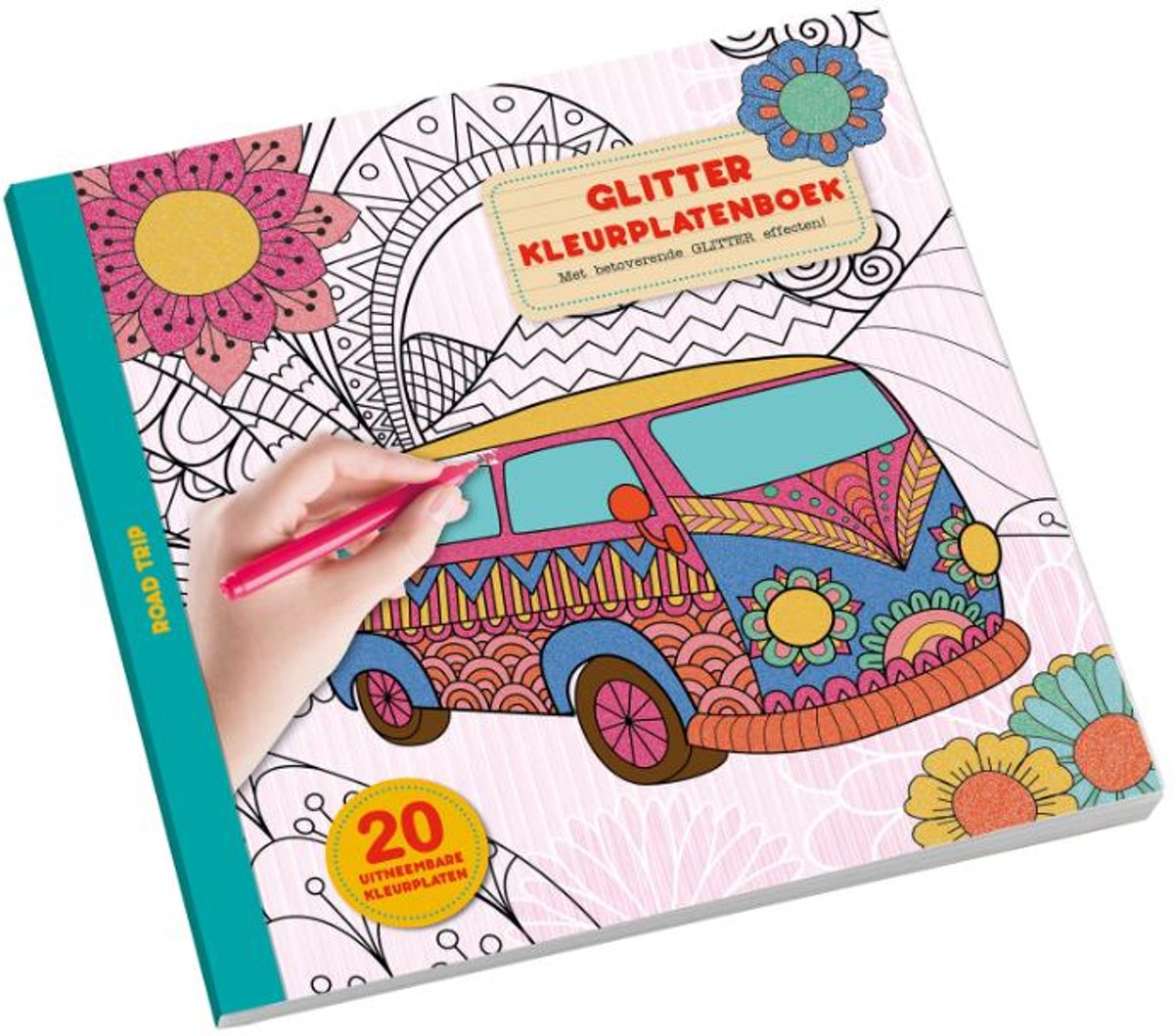 Kinderboeken Image Books Hobbyproducten - Glitterkleurboek Road Trip 6+