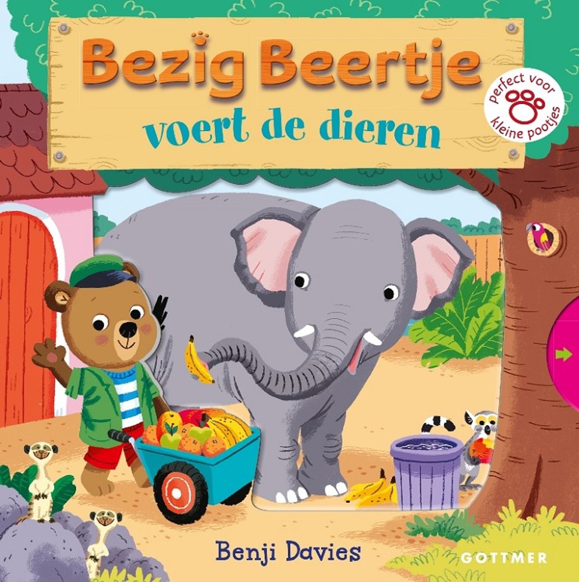 Kinderboeken Kinderboek Bezig Beertje voert de dieren. 1+