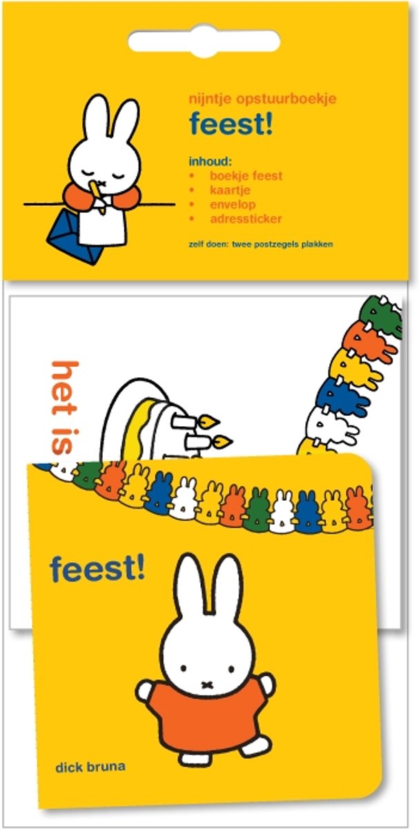 Kinderboeken Mercis Nijntje - Nijntje opstuurboekje: Feest (karton). 0+