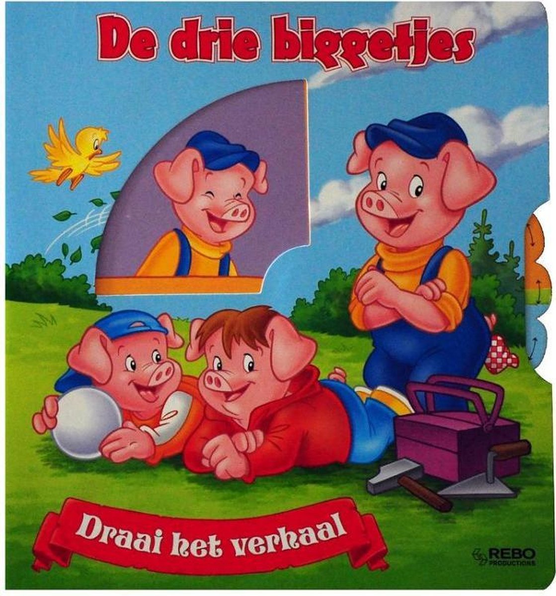 Kinderboeken Rebo Doeboek - Draai het verhaal: De drie biggetjes. 3+