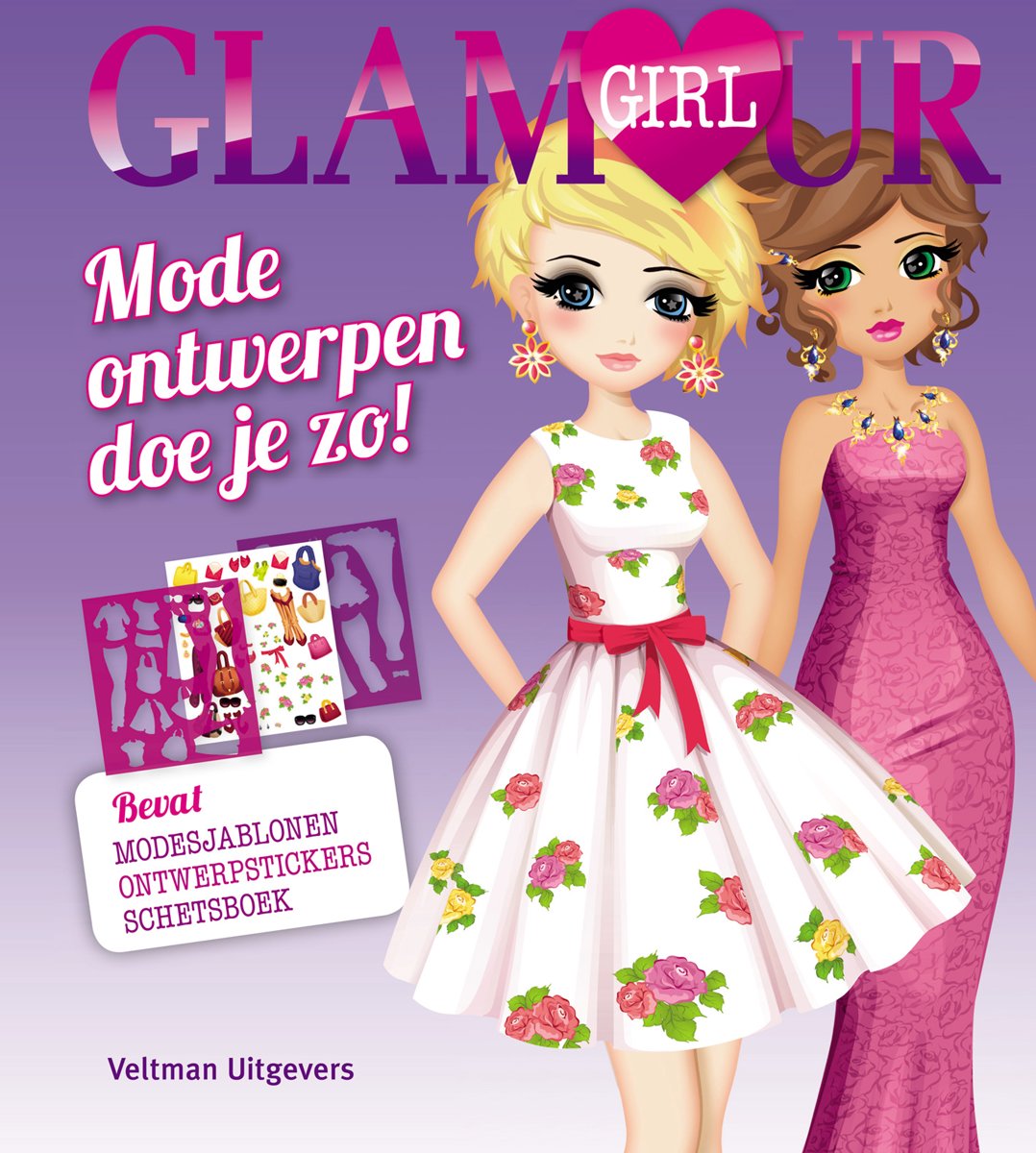 Kinderboeken Veltman Doeboek - Glamour girl: mode ontwerpen doe je zo.