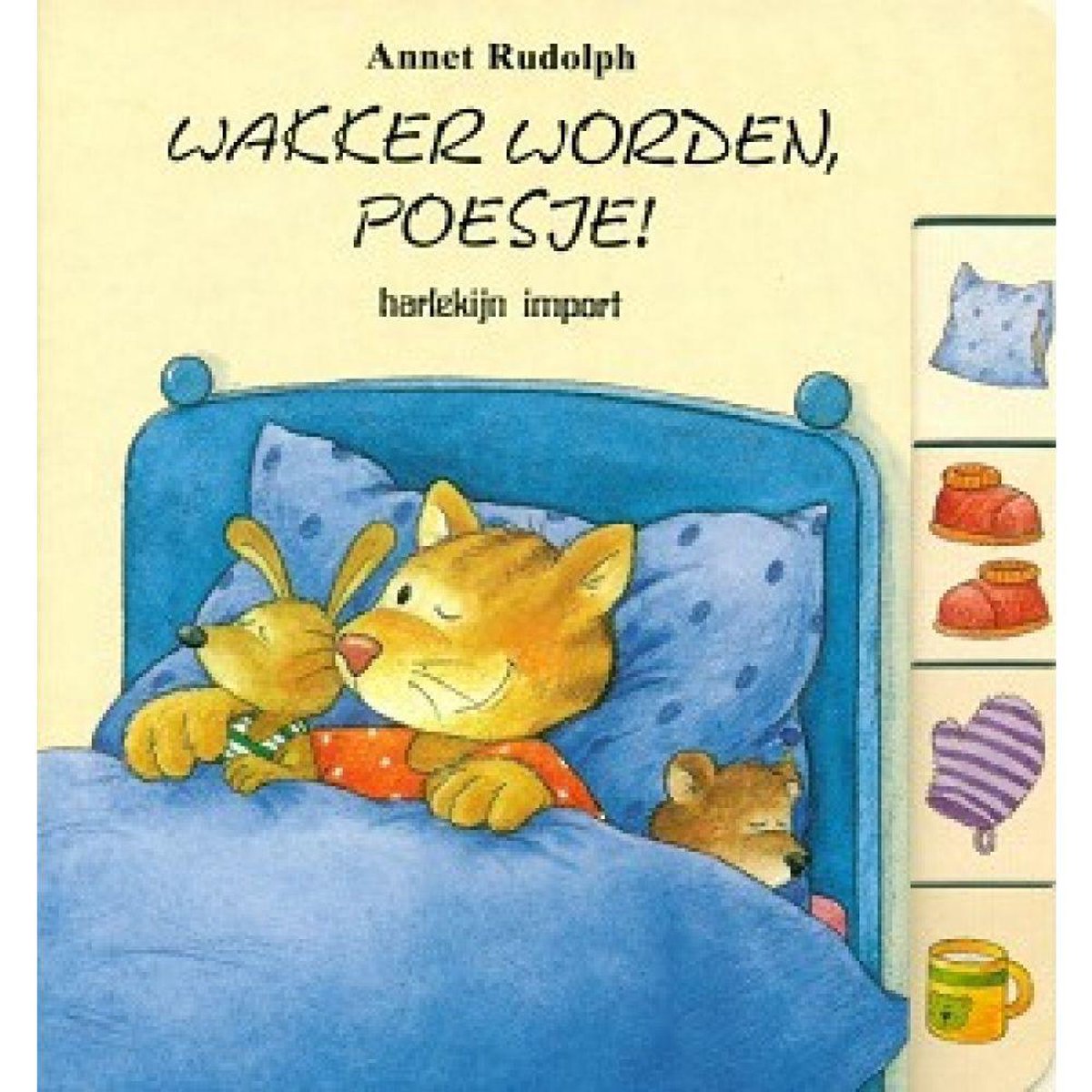 Kinderboeken Wakker worden, poesje (kartonboekje). 1+