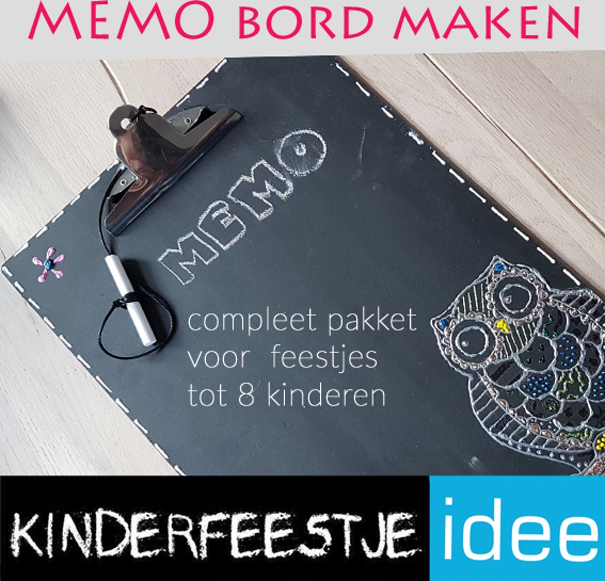 Memobord maken kinderfeestje