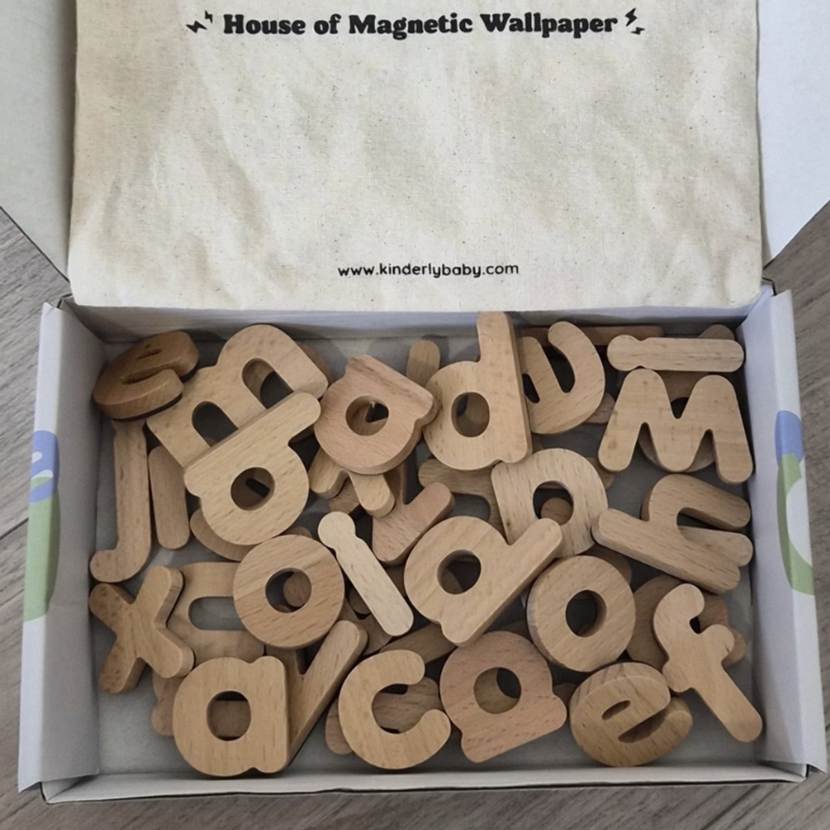 Kinderlybaby - Magnetische Houten Alfabet - 36-delig