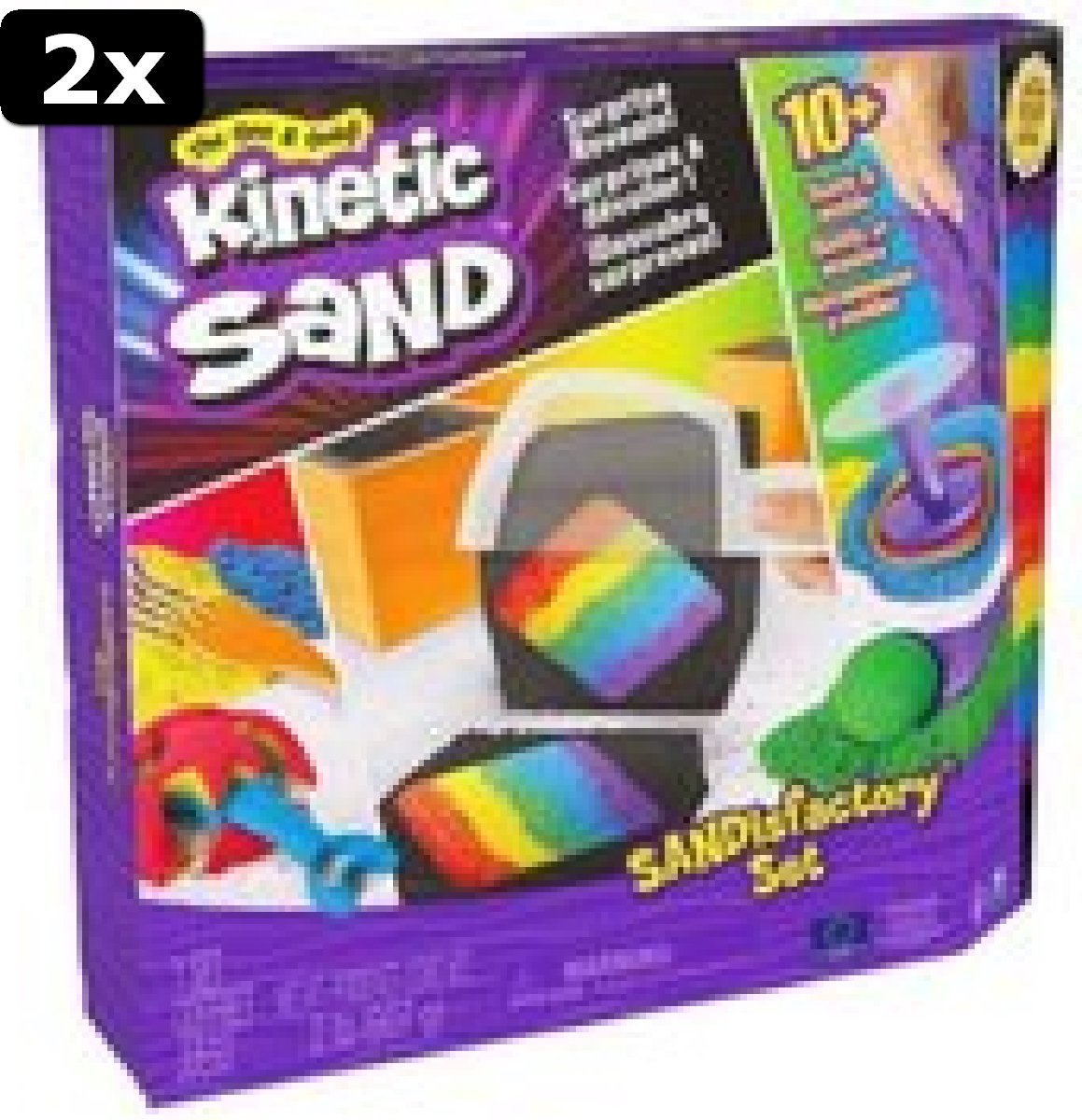 2x Kinetic Sand - Sandisfactory-set met 907 g speelzand - met 10 gereedschappen - Sensorisch speelgoed