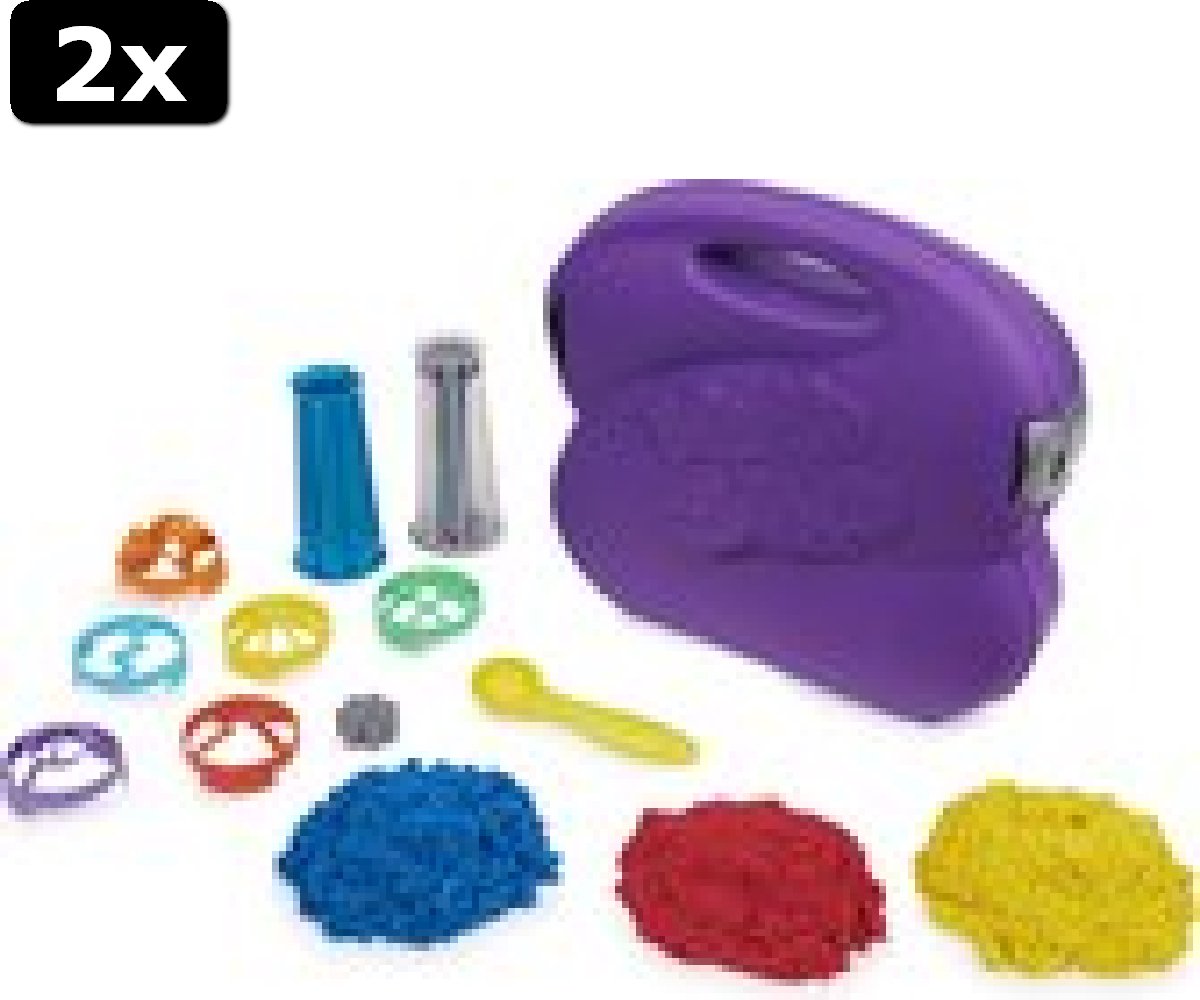 2x Kinetic Sand - Sandwhirlz-speelset met speelzand in 3 kleuren - 907 g - Sensorisch speelgoed