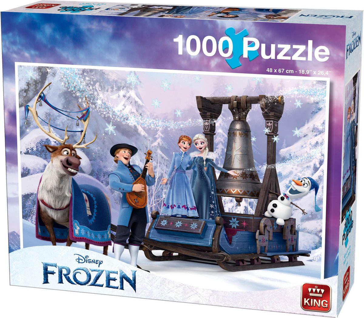 Disney Puzzel 1000 Stukjes - Frozen Kerstmis - King Legpuzzel (67x 48 cm)