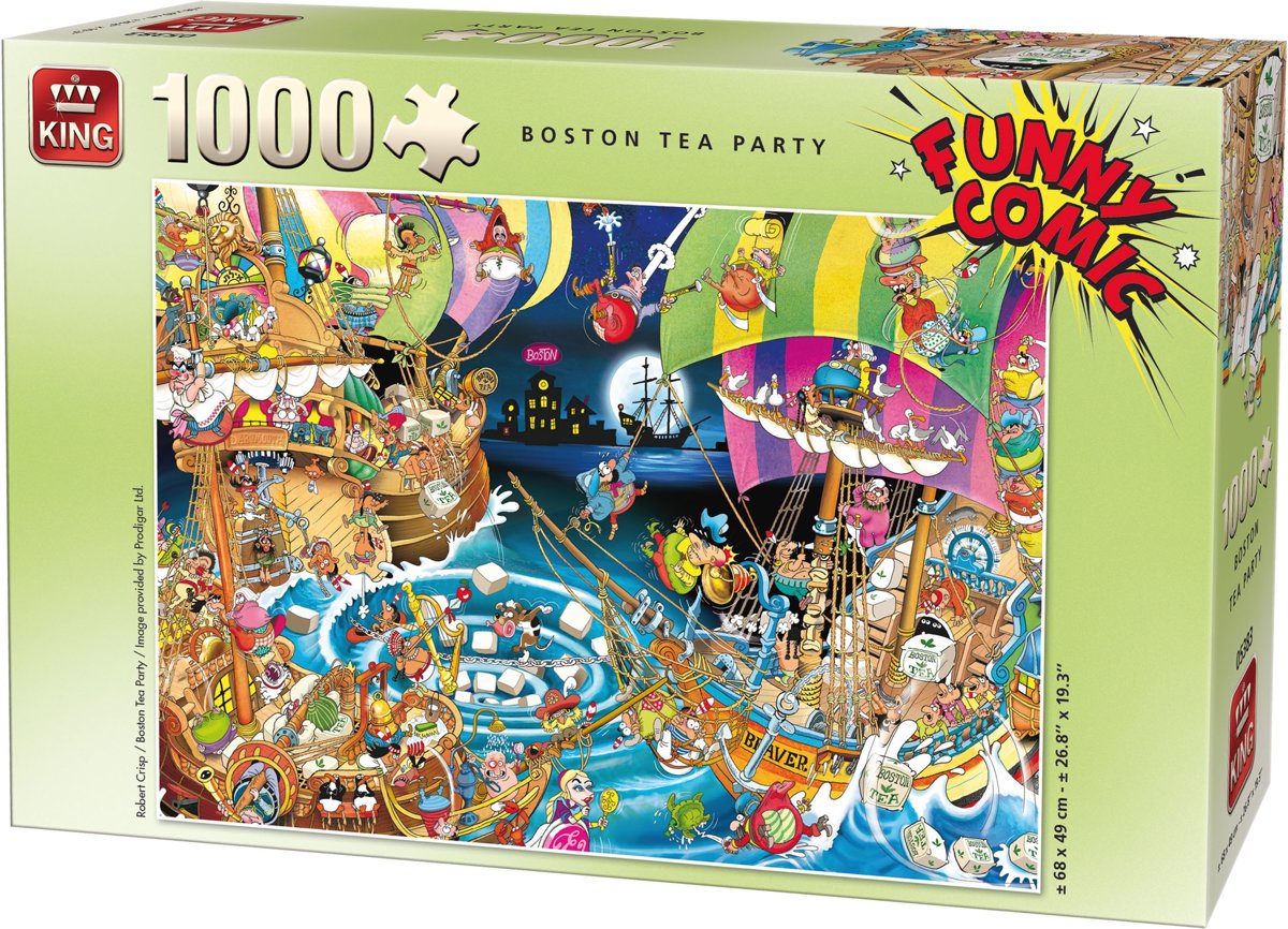 FUNNY COMIC 1000 PCS BOSTON TEA PARTY