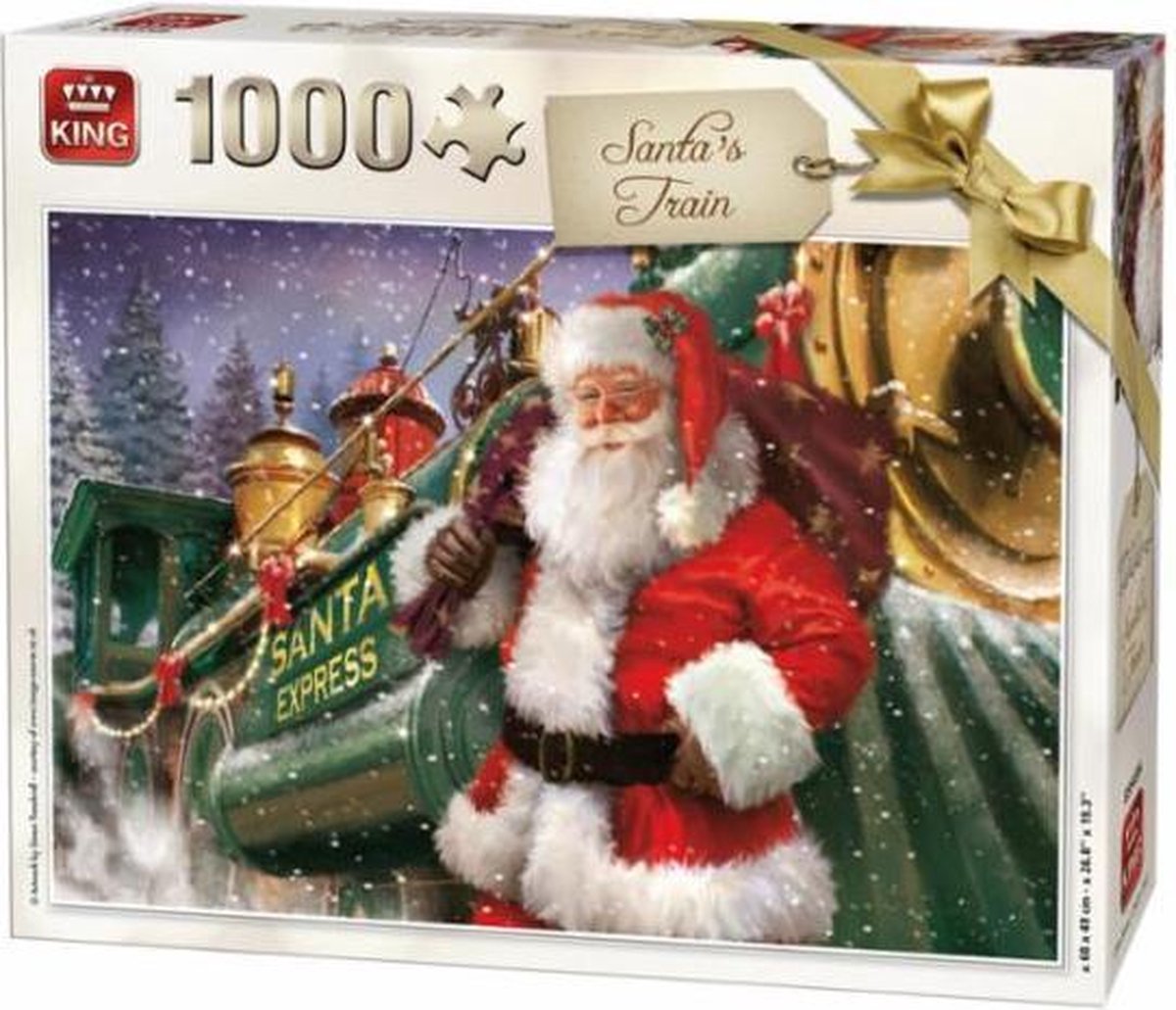 KING Santas Train - Kerstpuzzel + gepersonaliseerde cadeautas cadeau