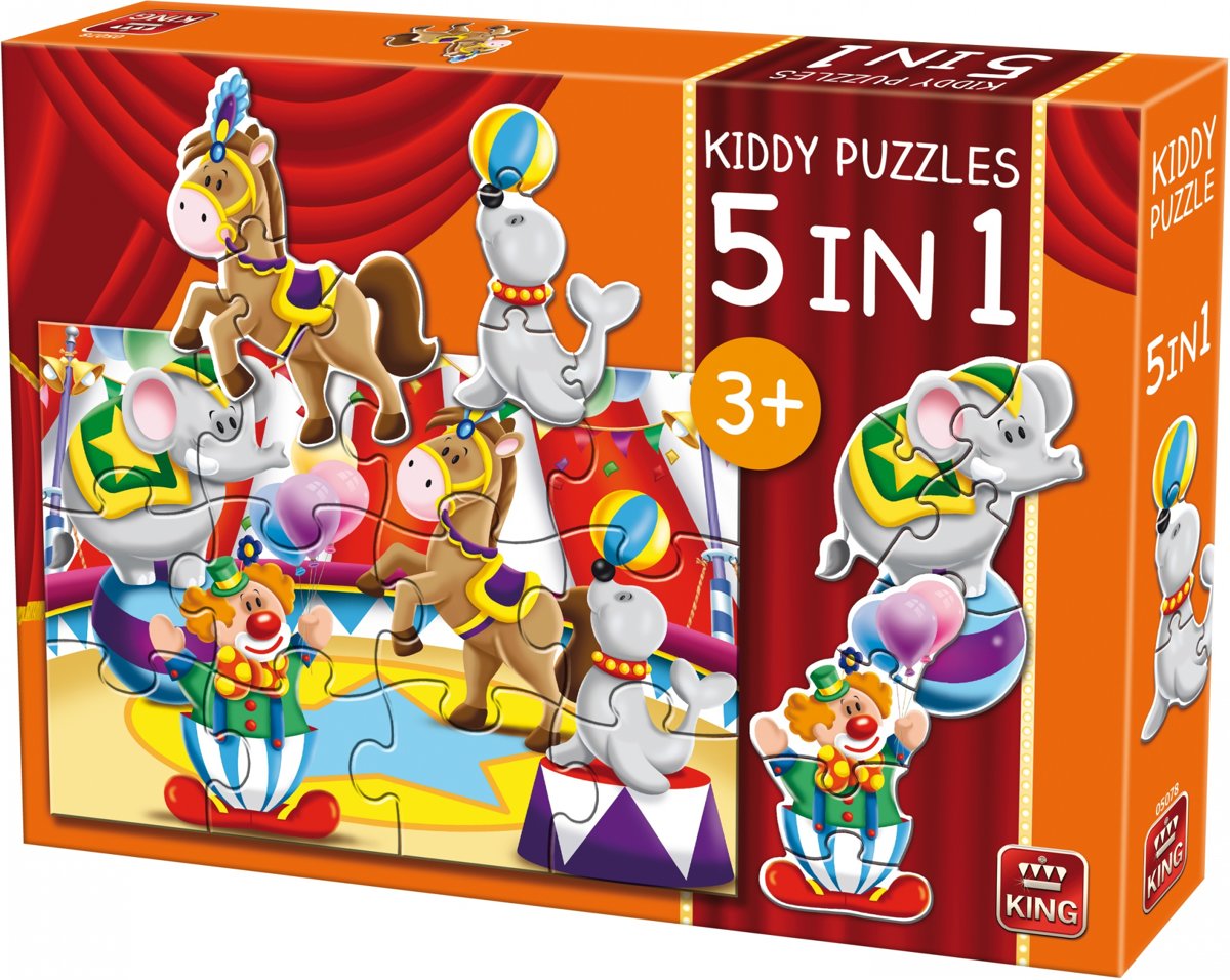 Kinderpuzzel 5 IN 1 CIRCUS