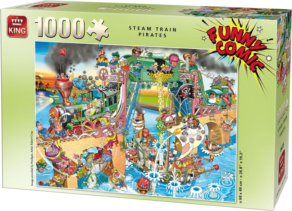 King Funny Comic Steam Train Pirates 1000 stukjes