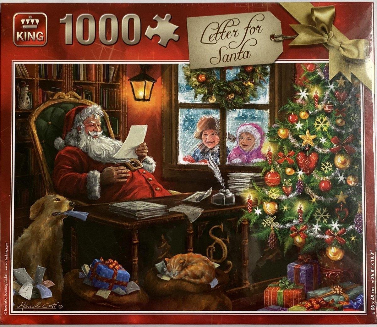 King Kerst puzzel – winter puzzel - Letter for Santa – 1000 stukjes