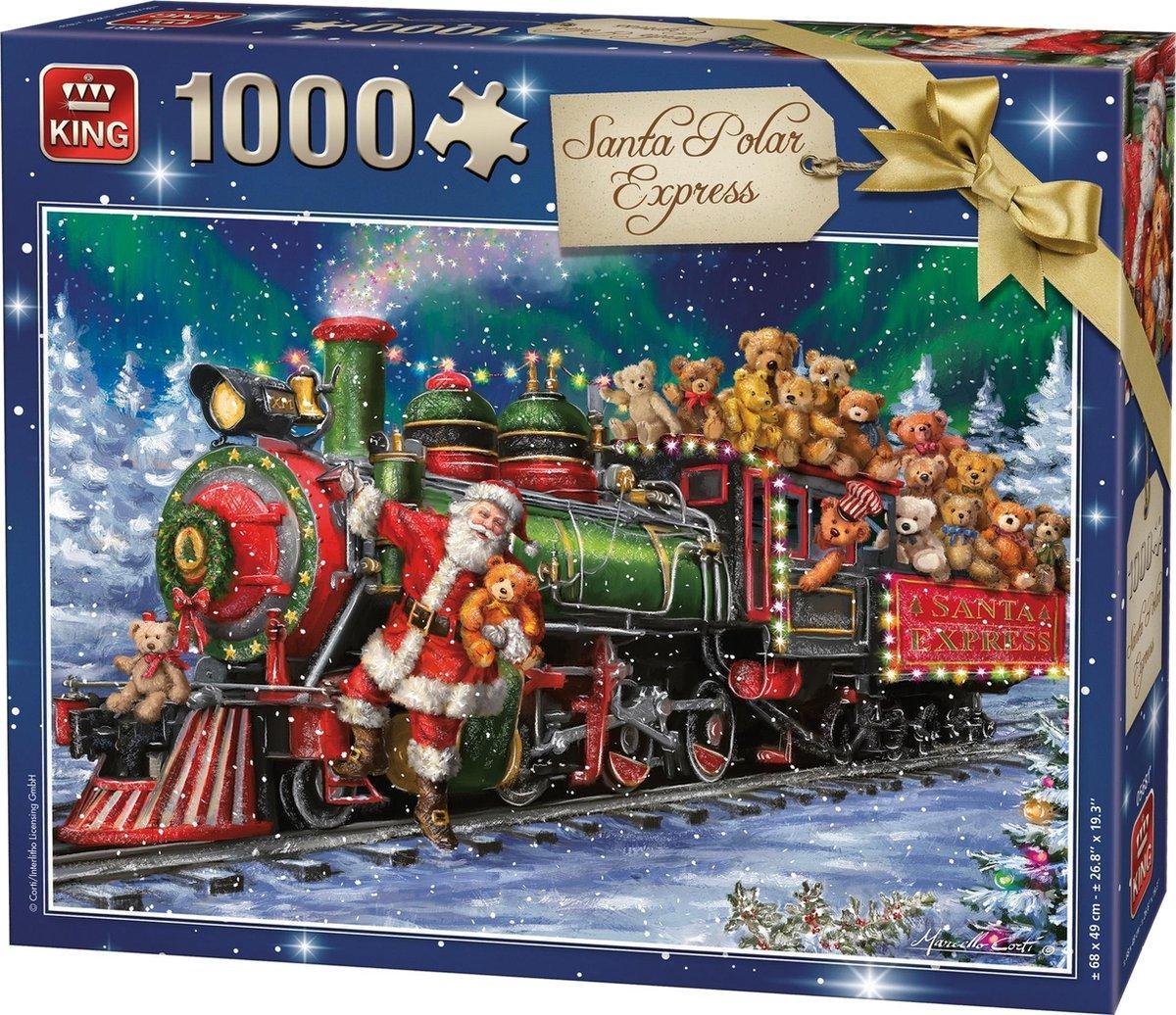 King Kerstpuzzel Polar Express - 1000 stukjes - winterpuzzel voor kinderen en volwassenen