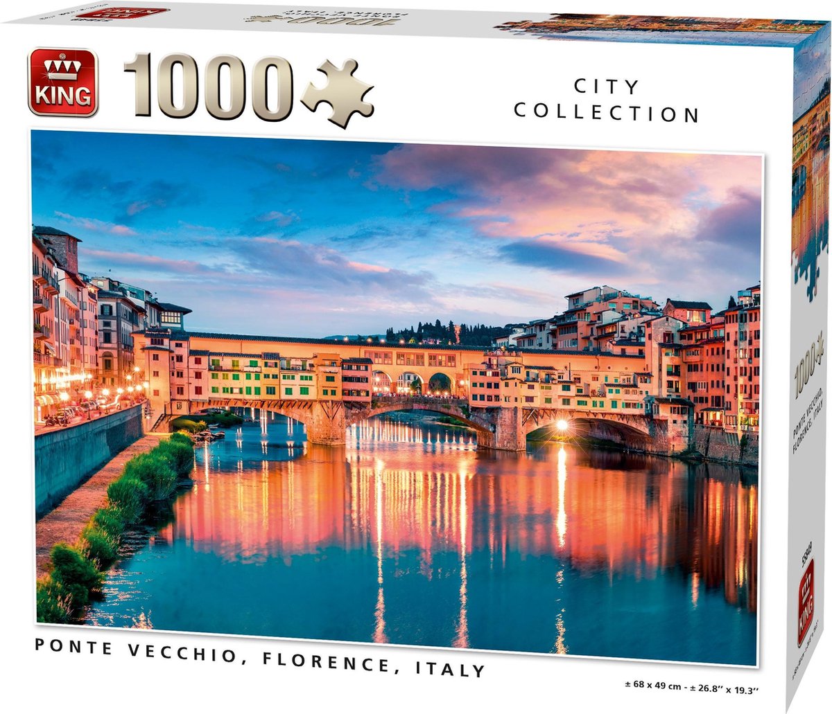 King Legpuzzel Florence - Steden Collectie - 1000 Stukjes - Ponte Vecchio