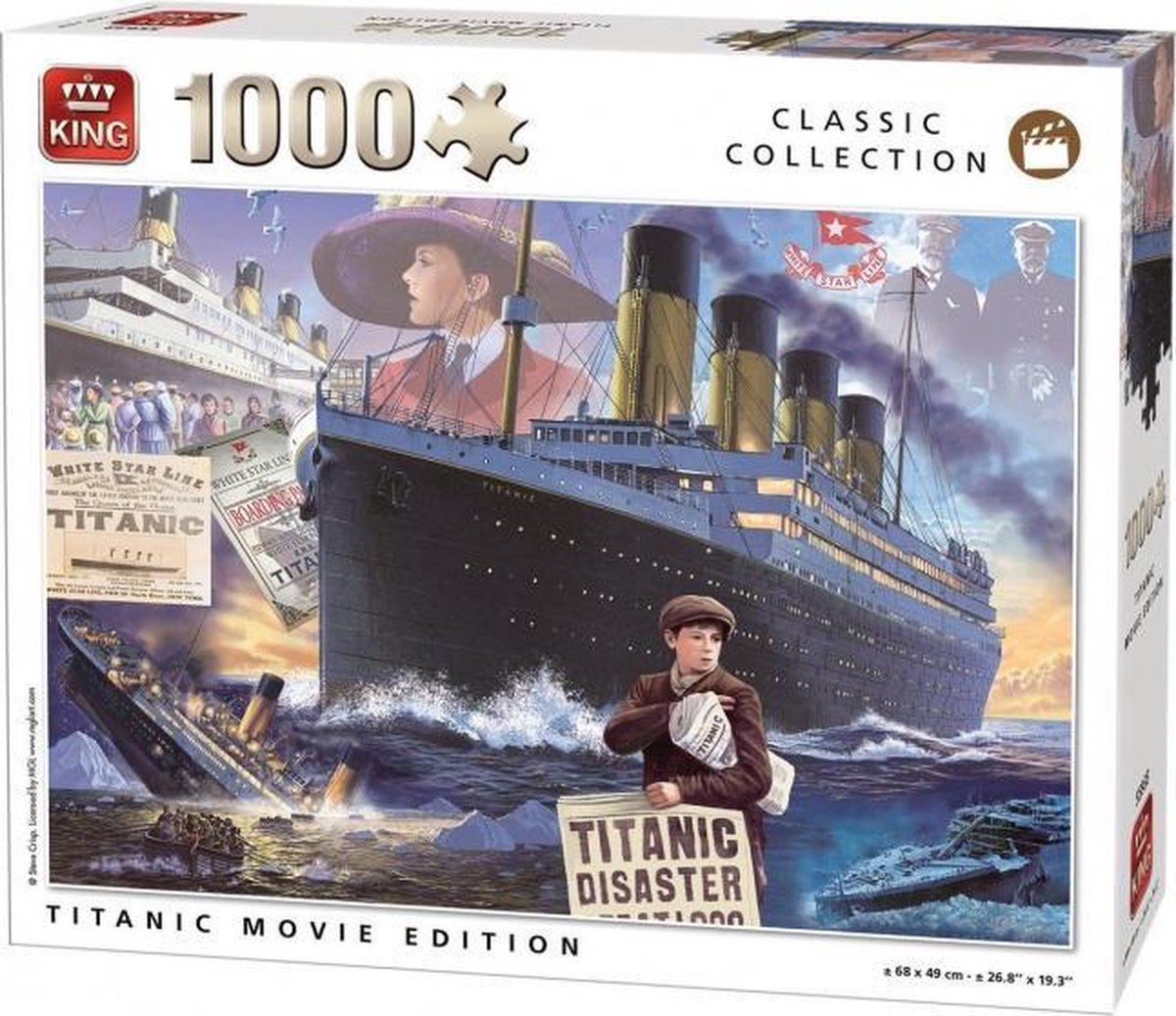 King Puzzel 1000 Stukjes Volwassenen - Legpuzzel - Puzzels - Hobby - Titanic Film Editie