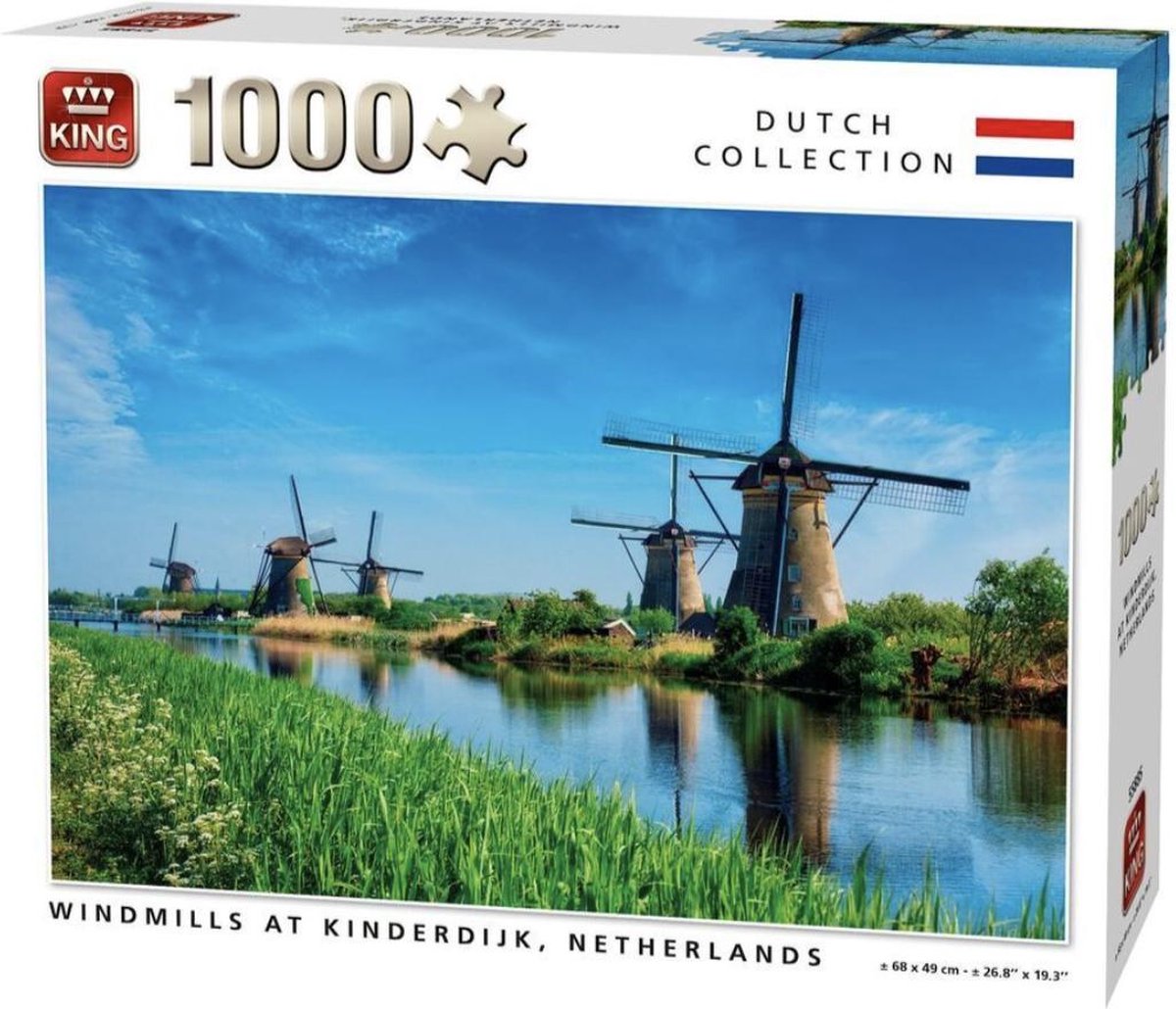 King Puzzel Windmolens Kinderdijk 1000 Stukjes