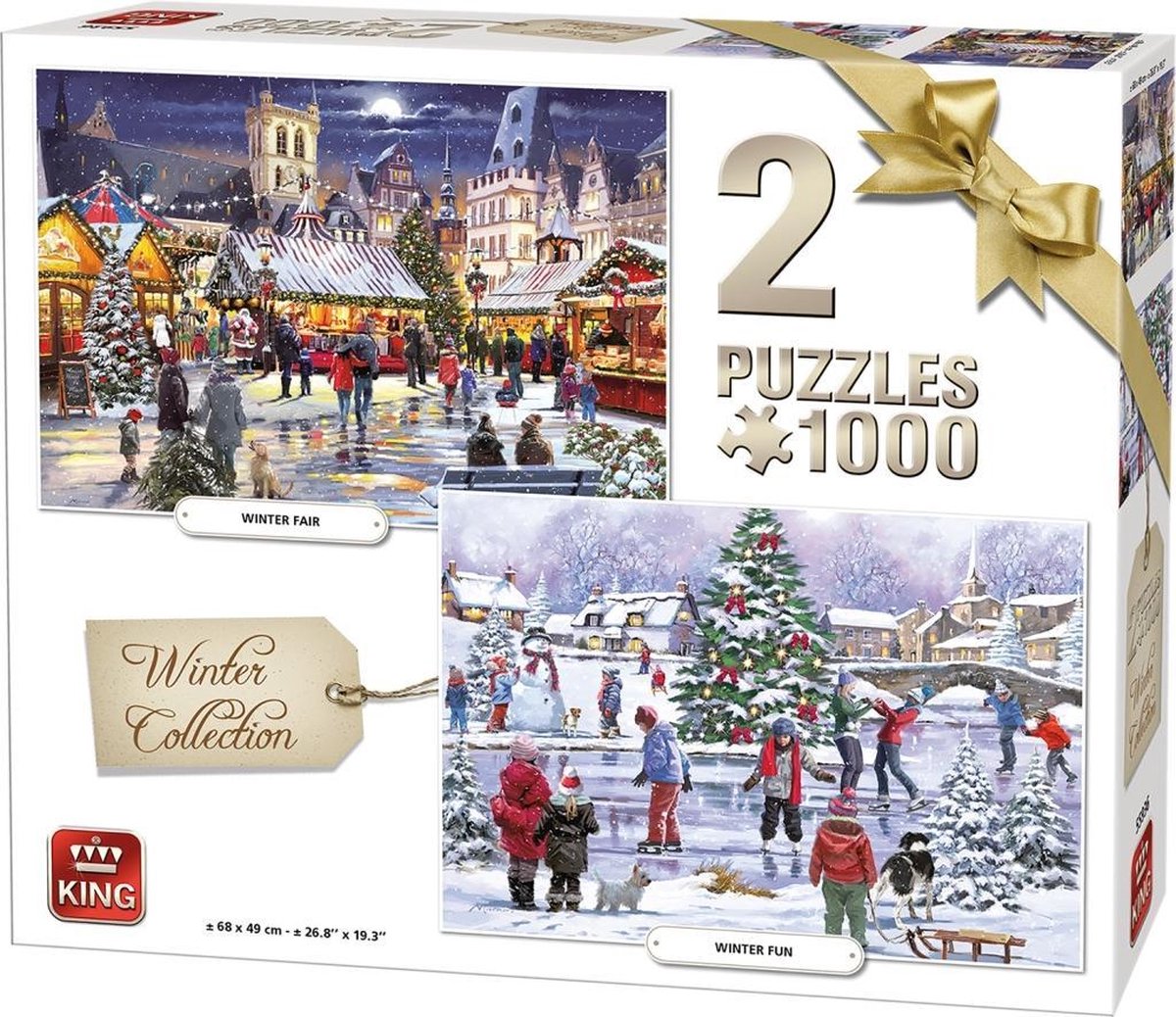 King Puzzels Winter Collection 1000 Stukjes 2 Stuks