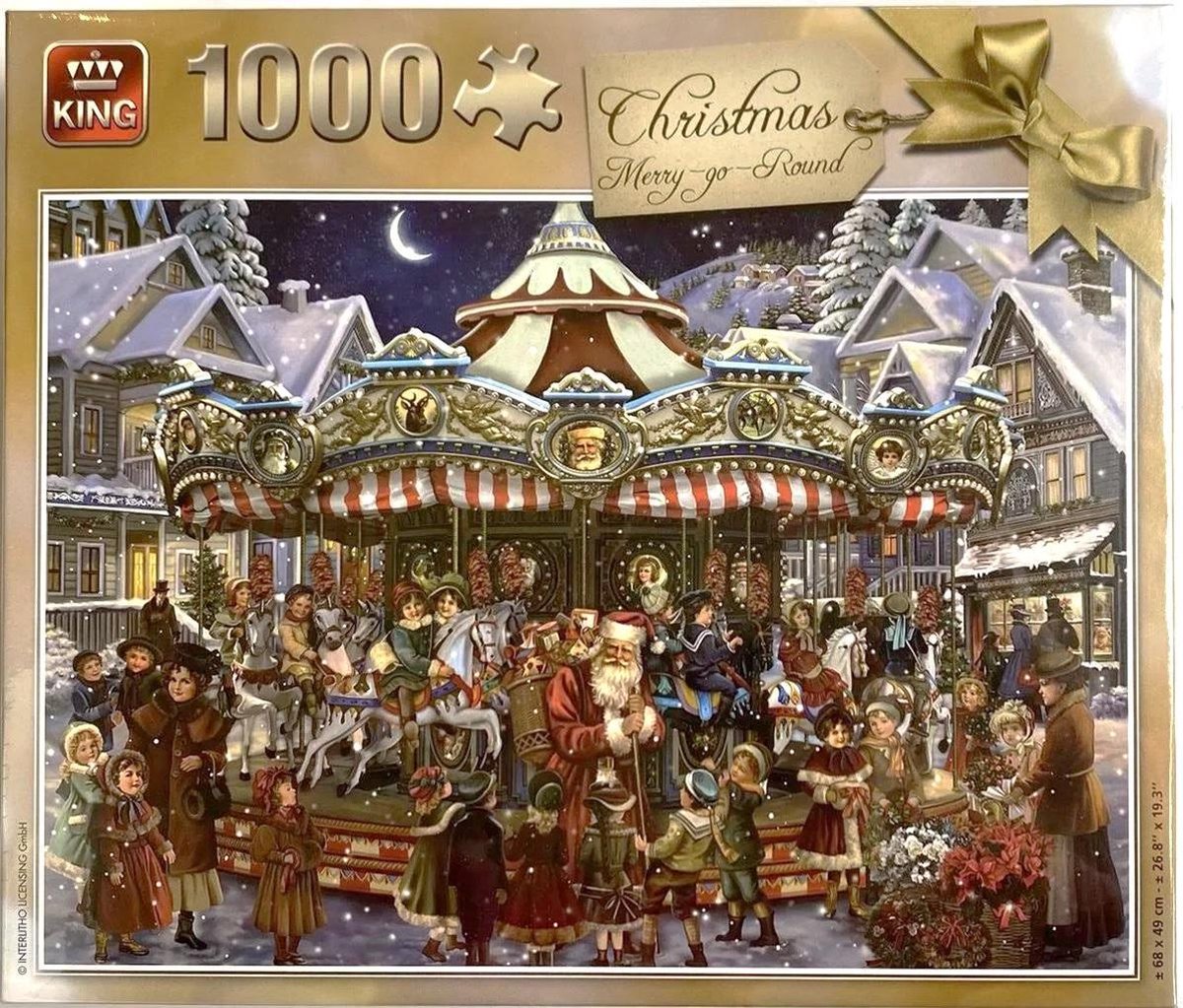 King kerst puzzel -Draaimolen - winter puzzel - 1000 stukjes