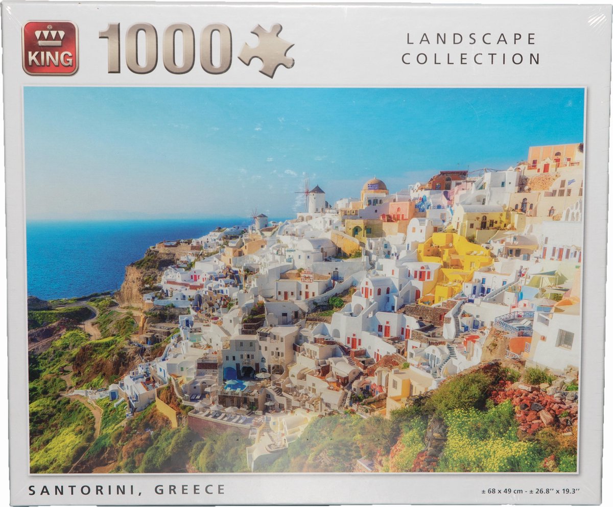 King  legpuzzel Landscape Collection  Santorini - Griekenland 1000 stukjes