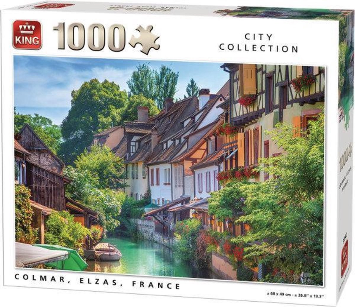 King legpuzzel  colmar elzas  -stadsgracht- frankrijk 1000 stukjes