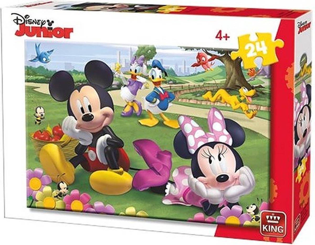 King puzzel - disney junior collection - Micky + gepersonaliseerde cadeau tas cadeau