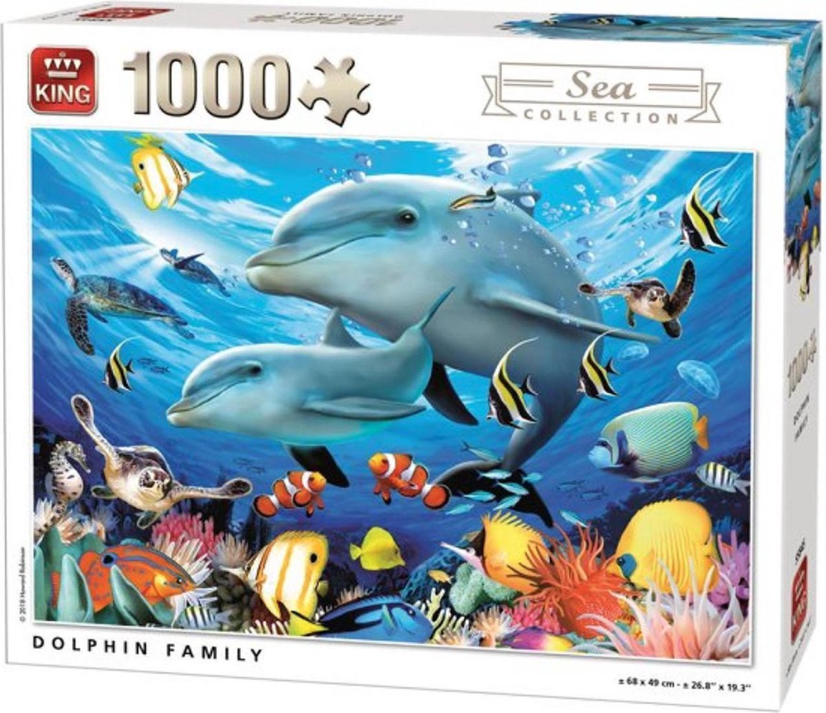 King sea collection  dolphin family  legpuzzel 1000 stukjes