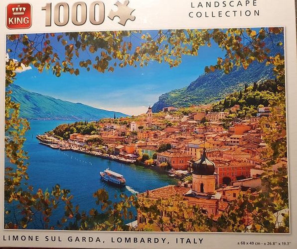 Legpuzzel, 1000 stukjes, Limone sul garda, lombardy, italy, Landscape collection