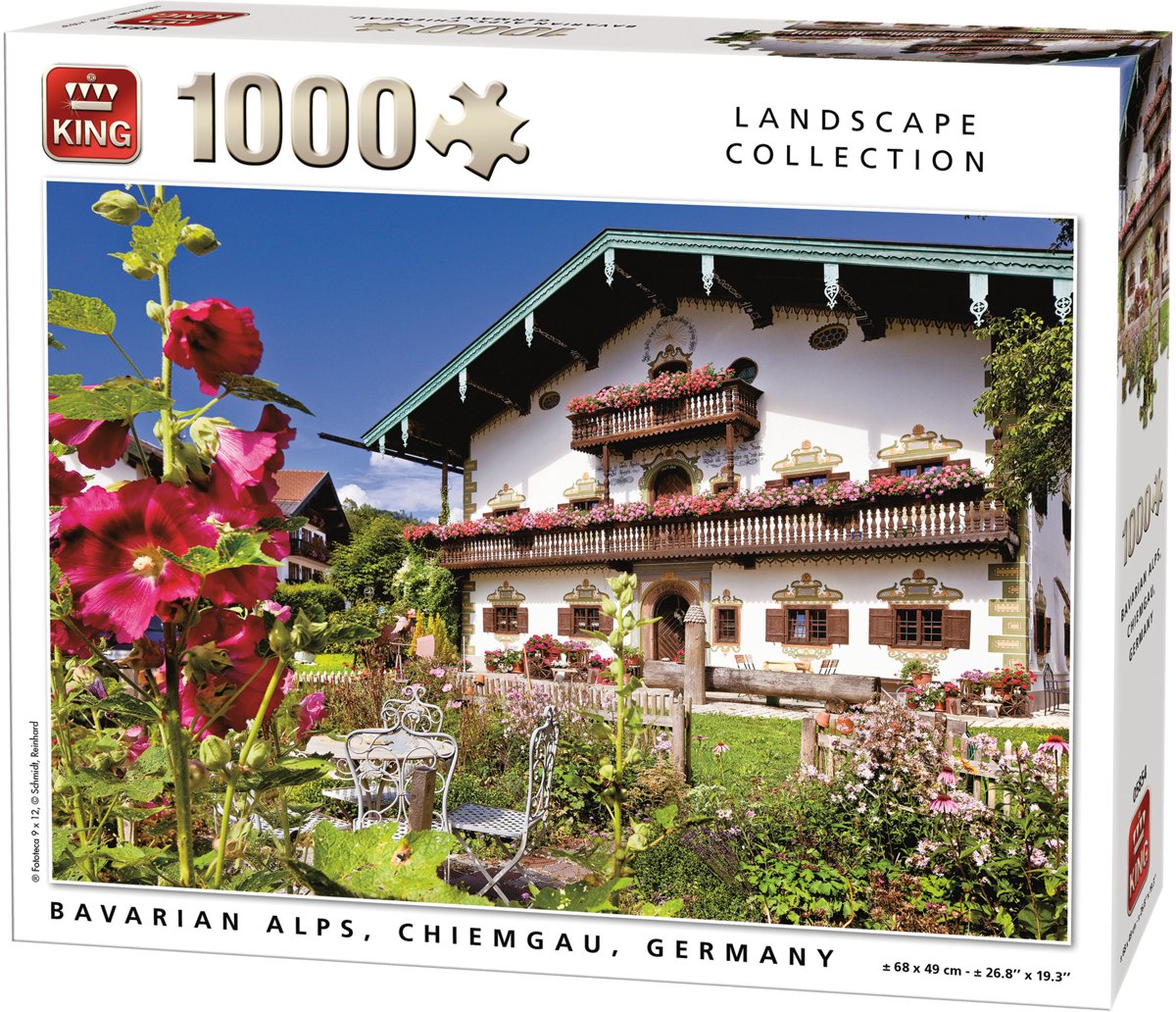 Puzzel 1000 Stukjes BAVARIAN ALPS, CHIEMGAU, RUHPOLDING, GERMANY