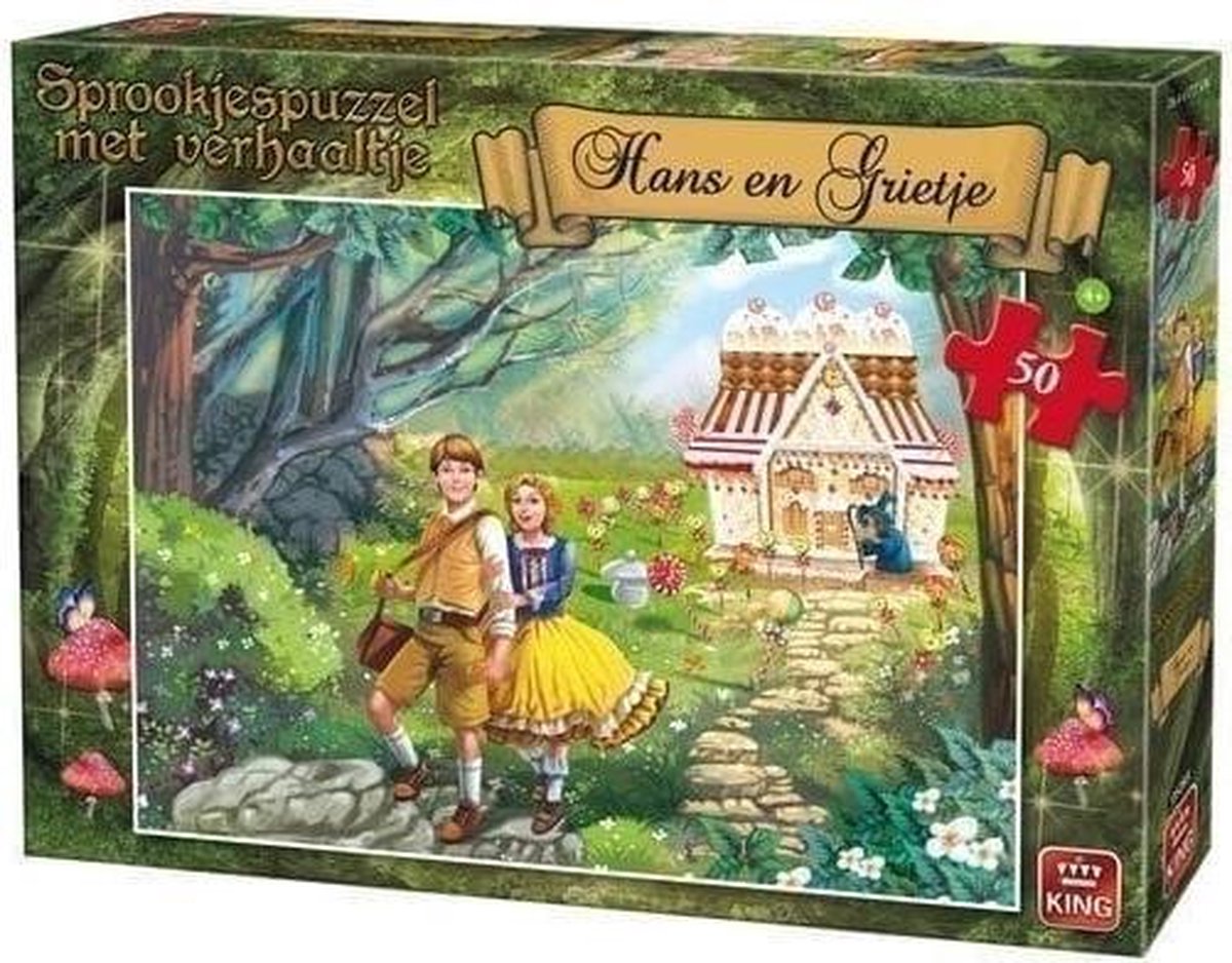 Puzzel Sprookje Hans en Grietje - King - 12 Stukjes