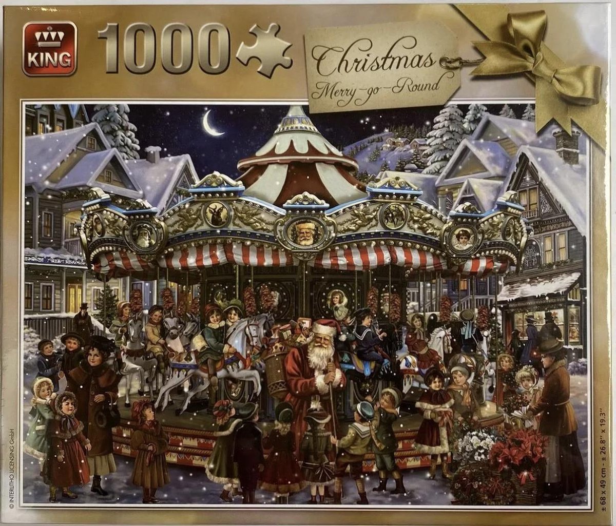 king kerst puzzel christmas merry go round 1000 stukjes