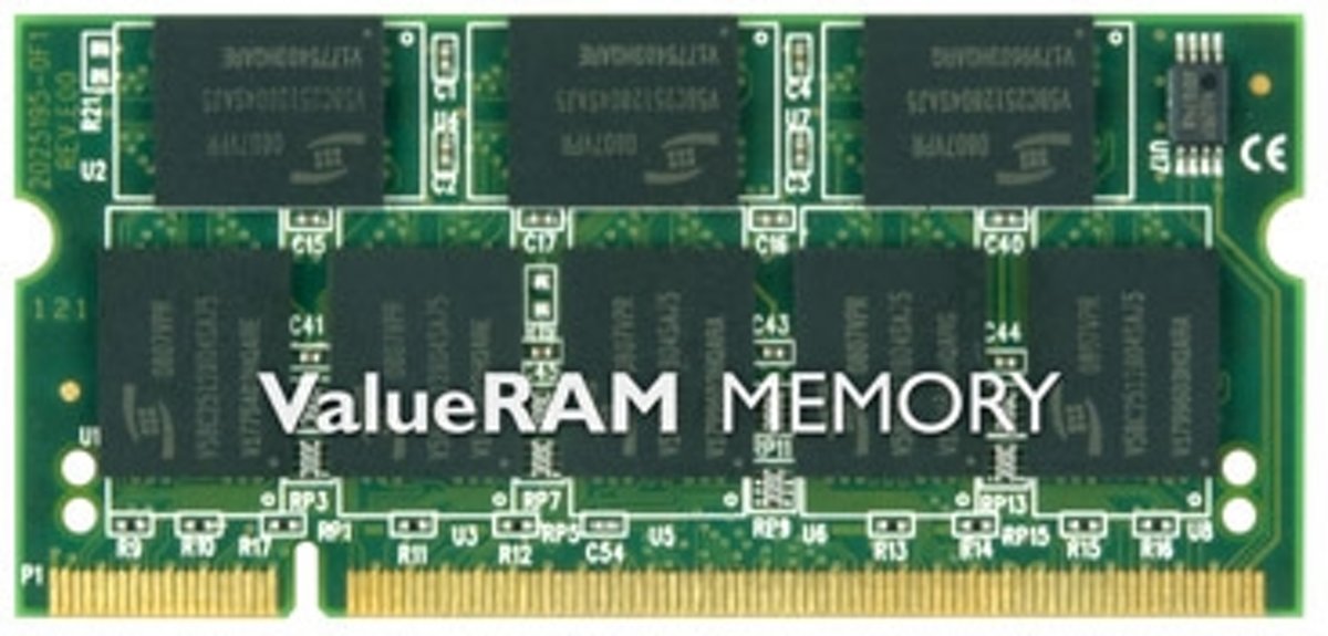   Technology ValueRAM 1GB 400MHz DDR Non-ECC CL3 (3-3-3) SODIMM