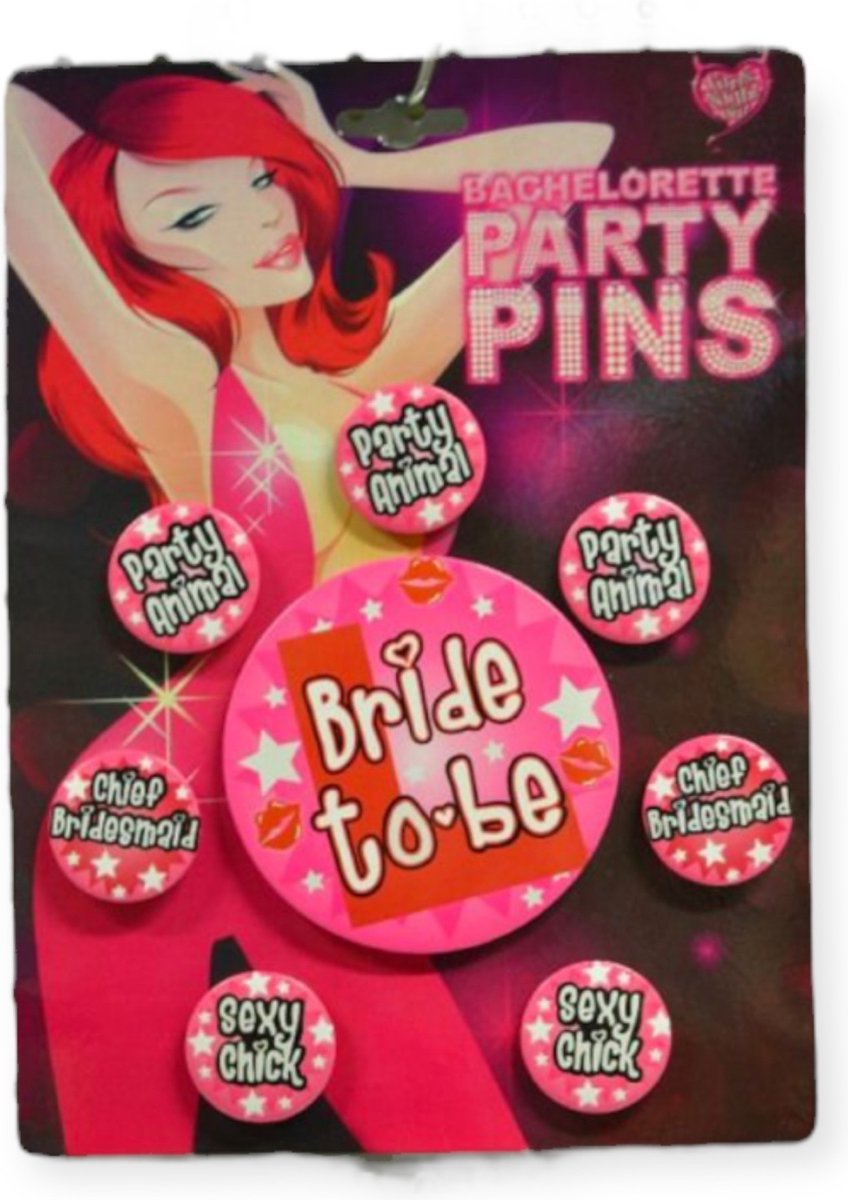 Kinky Pleasure Vrijgezellen Feest Buttons 8 Stuks