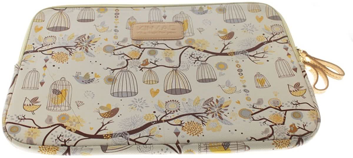 Kinmac   Laptop Sleeve met vogels tot 13,3 inch   Cr me