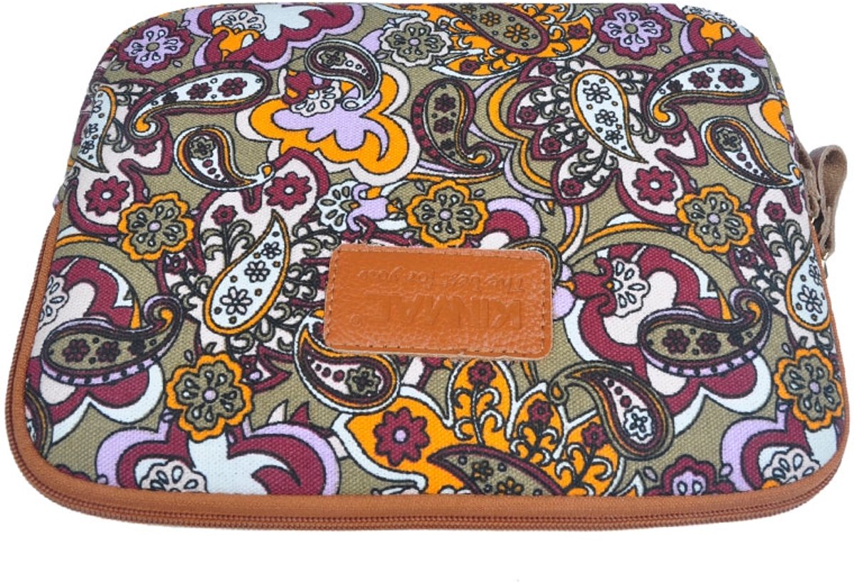 Kinmac – Laptop/Tablet Sleeve met Paisley print tot 10 inch – Multi colour