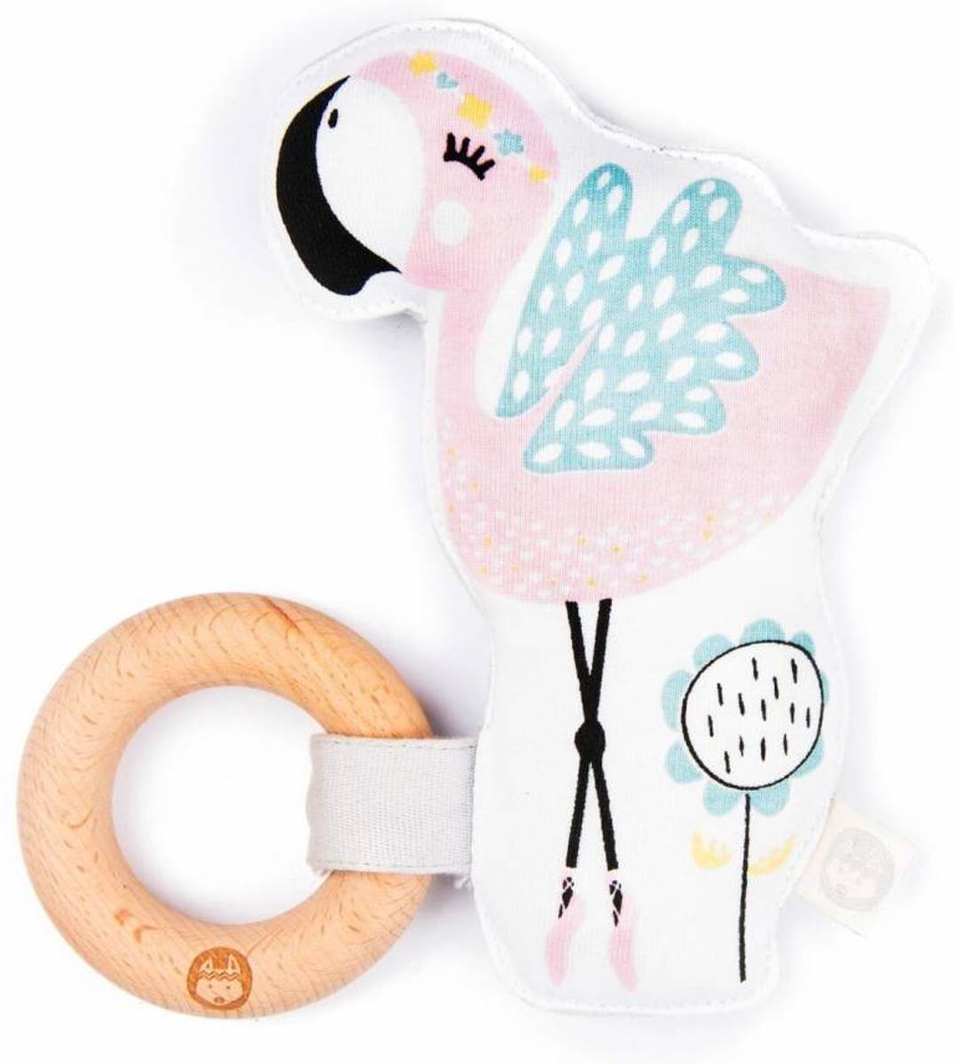 Kippins rammelaar Coco flamingo Kiplet Rattle Coco Flamingo