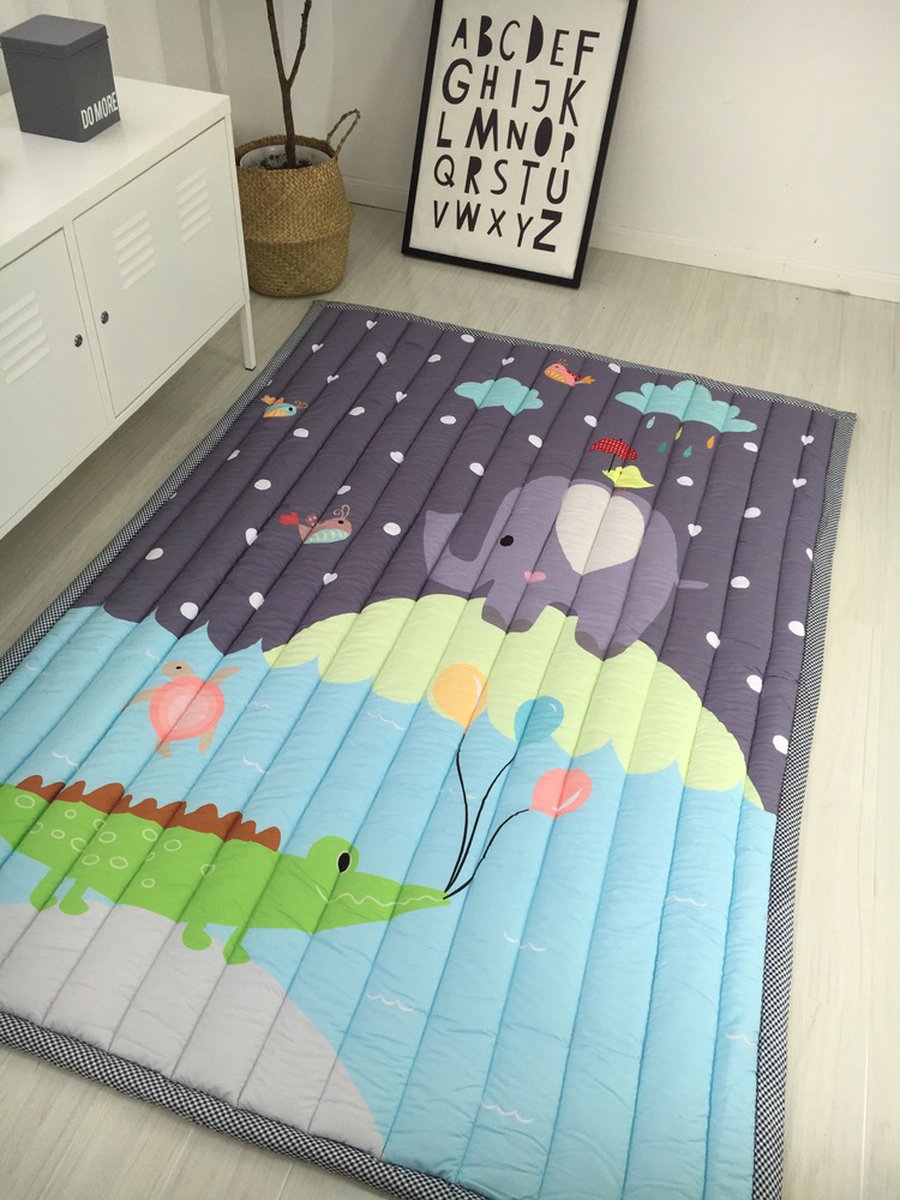 Deluxe Speelkleed 140*200 cm EXTRA DIK XXL - Groot Koude weerstand Speelkleed - Speelmat Kinderen - - Kindervloerkleed - Kraamcadeau Babymat - Speelkleed Kinderen - Anti-val speelmat - Speeltapijt - 50+ design speelkleden - Olifant en Krokodil