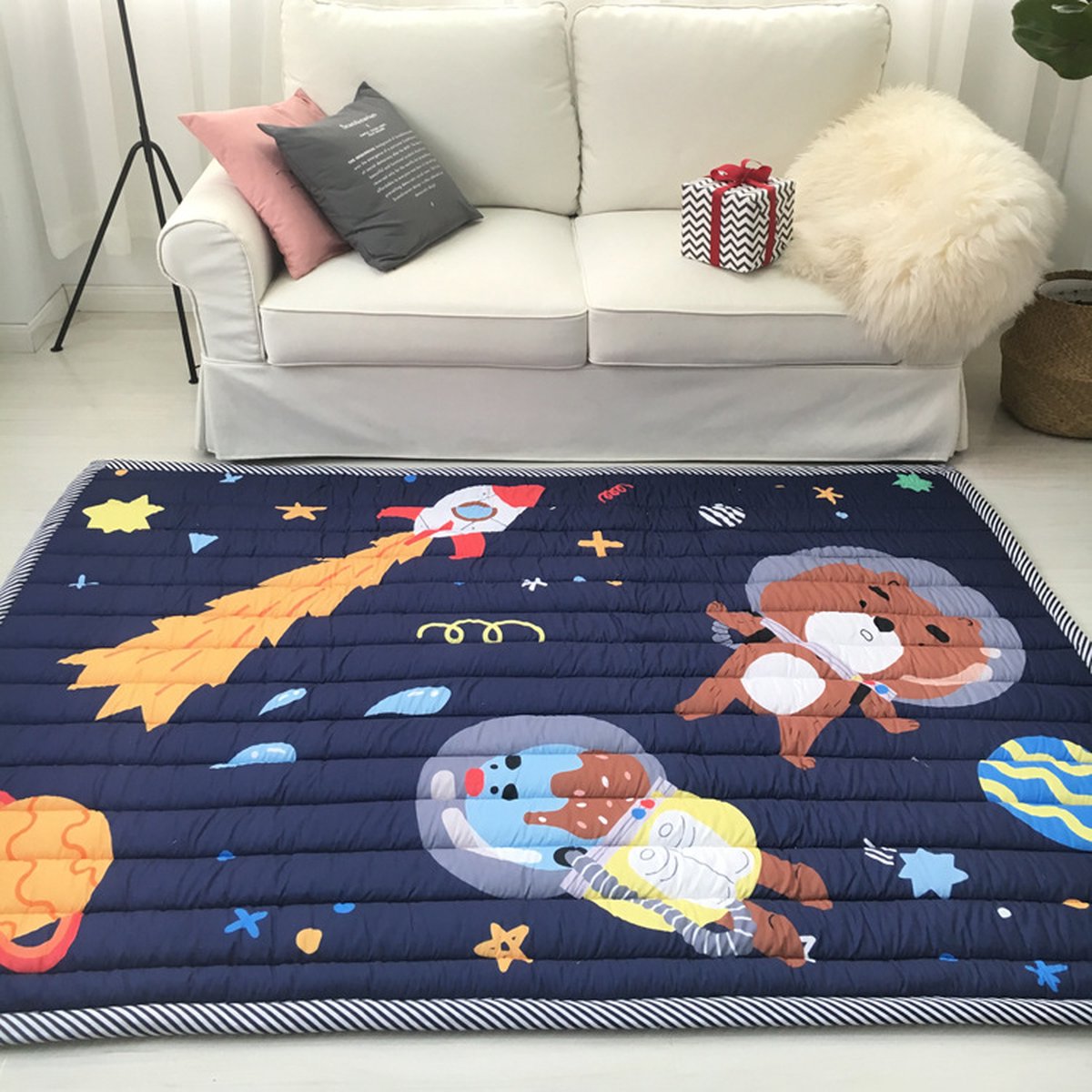 Deluxe Speelkleed 140*200 cm EXTRA DIK XXL - Groot Koude weerstand Speelkleed - Speelmat Kinderen - - Kindervloerkleed - Kraamcadeau Babymat - Speelkleed Kinderen - Anti-val speelmat - Speeltapijt - 50+ design speelkleden - Ruimtebeer