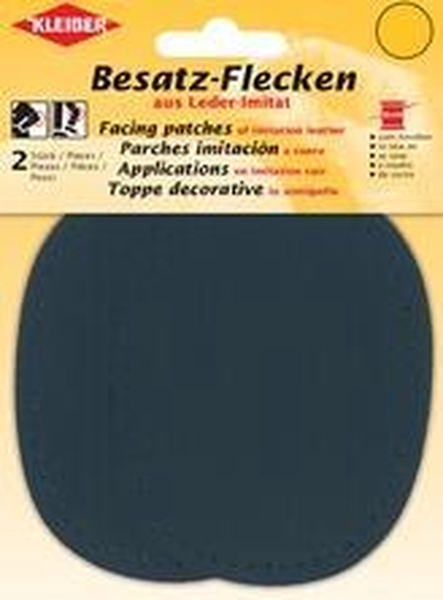 KLEIBER patch patches ovaal, 85 x 110 mm, donkerblauw