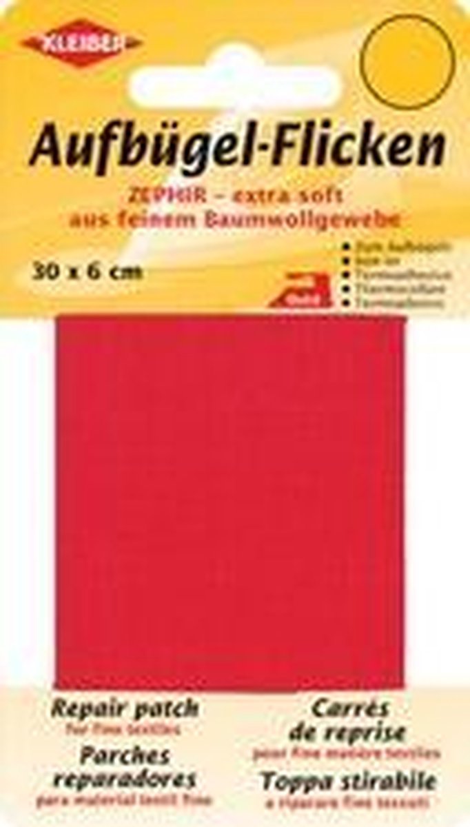 KLEIBER zephyr opstrijkpatronen, 300 x 60 mm, rood