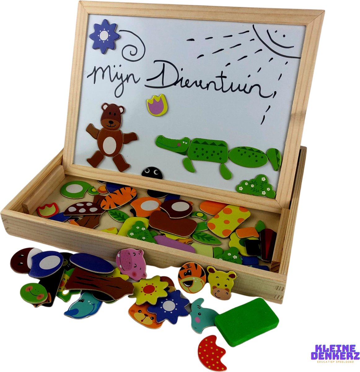 Magische fantasie Dieren - Magnetische Houten Puzzels - Houten Krijtbord