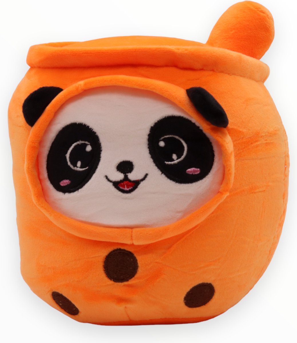 Kawaii Kussen Bubble Tea Knuffel Orange