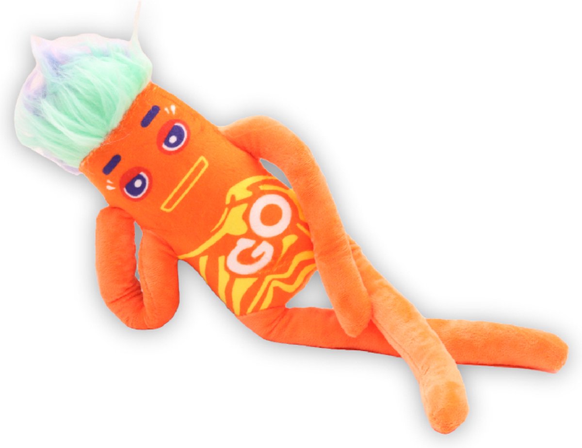 Klikkopers Nobody Sausage Knuffels - Orange - 40 cm - Knuffels