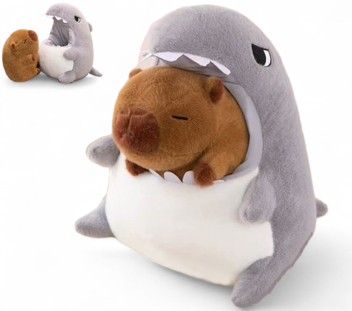 Klikkopers® - Capybara Knuffel - Hai Knuffel - 45 CM - Capibara Knuffel - Kawaii Knuffel - Kawaii Kussen